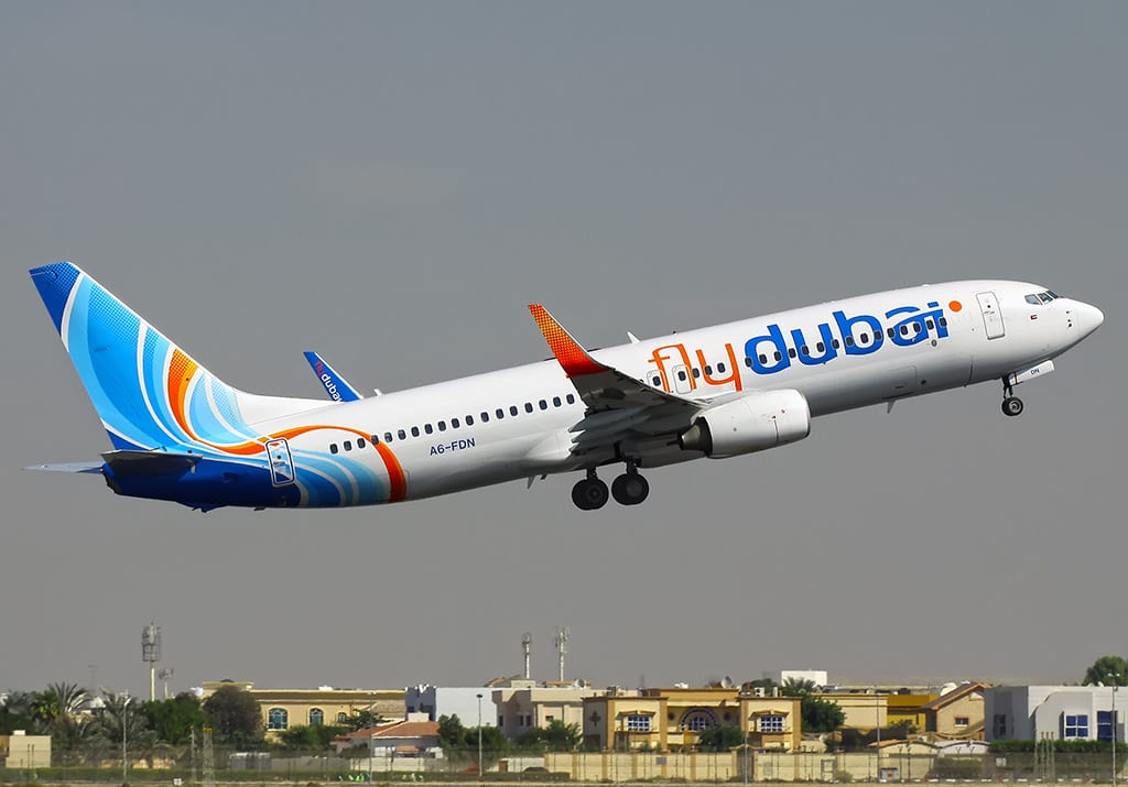 Flydubai Boeing 737-800 (A6-FDN) seen at Dubai International Airport. This aircraft crashed as Flydubai Flight 981 in Rostov-on-Don on 19 March 2016