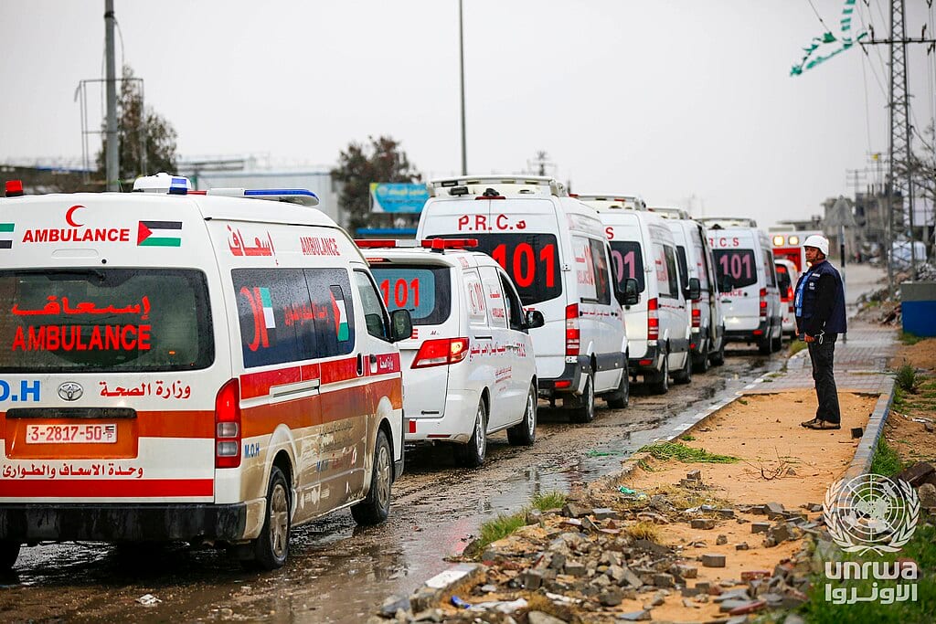 Medical evacuation for injured Palestinians through Rafah crossing, Gaza Strip