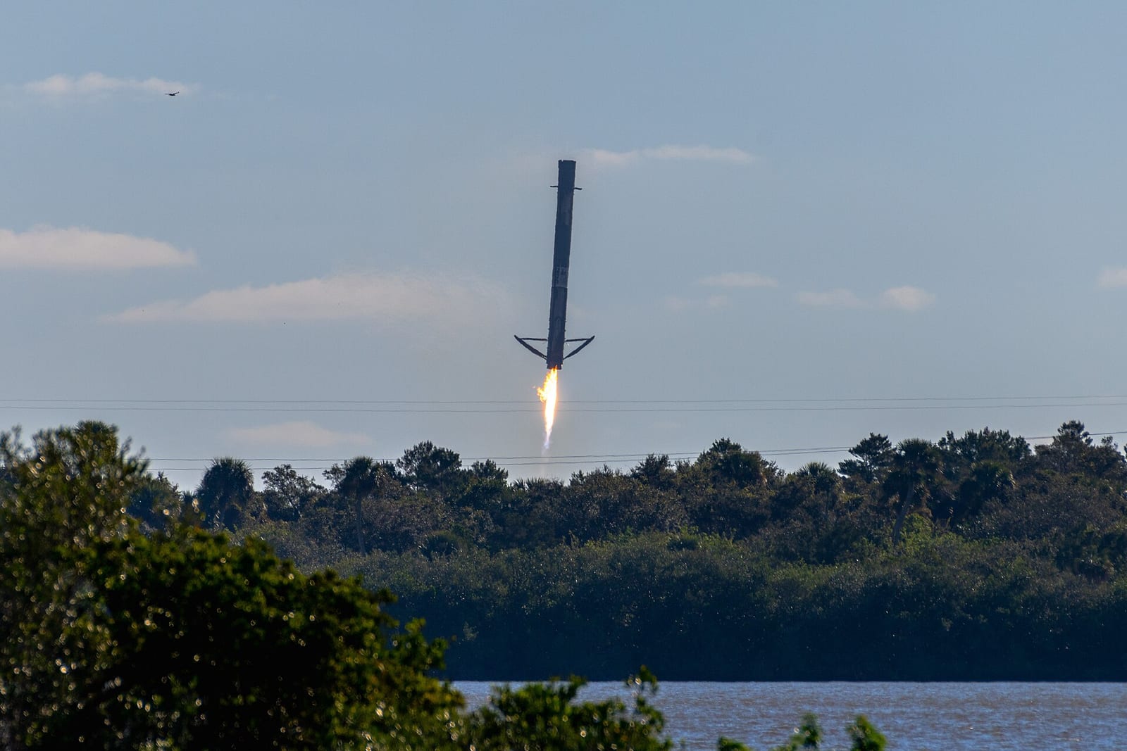 A Falcon 9 rocket launches from Space Launch Complex 40 at Cape Canaveral Space Force Station, Fla., Jan. 3, 2023. The Transporter-6 mission is a rideshare flight to sun-synchronous orbit. (U.S. Space Force photo by Joshua Conti)